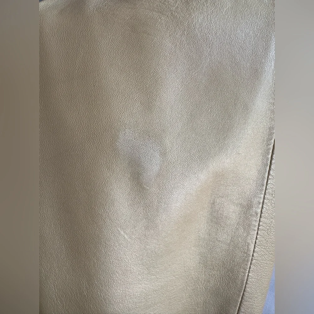 Bebe Genuine Leather Mid-rise Pants in Pearl Beige - Vintage Y2K - Picture 7 of 7
